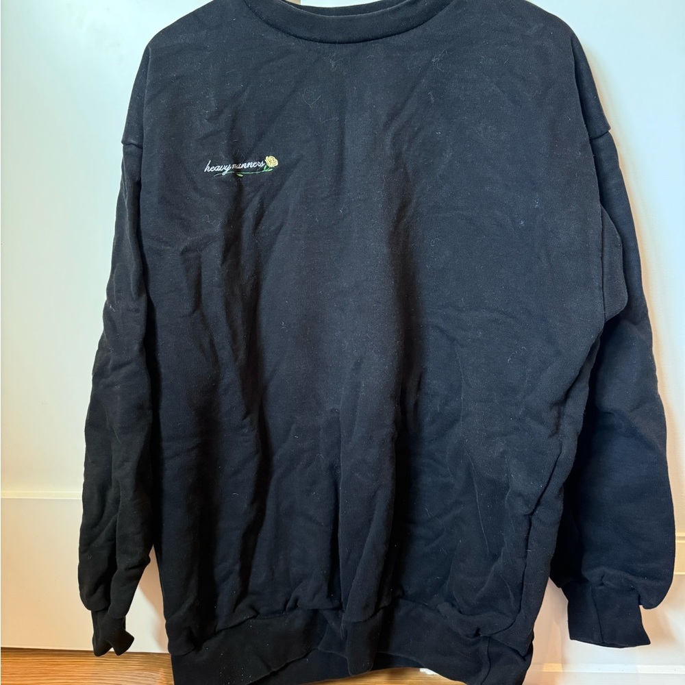 Heavy Manners Black Cotton Sweatshirt